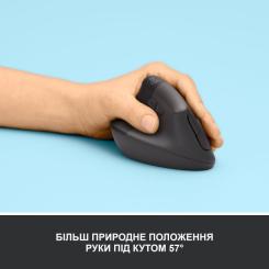 Мышка Logitech Lift Left Vertical Ergonomic Wireless/Bluetooth Gr Фото 2