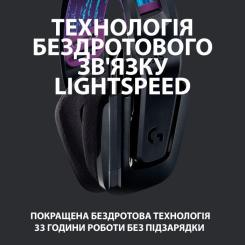 Наушники Logitech G535 Lightspeed Wireless Gaming Headset Black Фото 1
