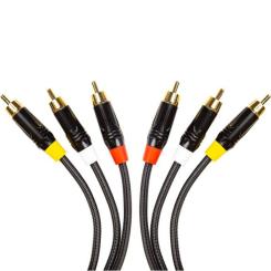 Кабель мультимедийный PowerPlant 3xRCA M to 3xRCA M 1.5m Фото 1