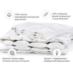 Одеяло MirSon пухова Luxury Exclusive 080 зима 155x215 см Фото 1