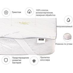 Наматрасник MirSon №1003 Alberto Eco Aloe Vera 90х190 см Фото 1