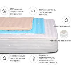 Наматрасник MirSon хлопковый Royal Waterproof Cotton 273/3 90x200 см Фото 1