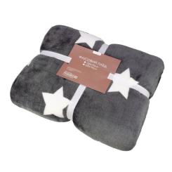 Плед Home Line флисовый Фланель серый, 220х195см Фото