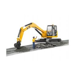 Спецтехника Bruder Міні-екскаватор Cat з будівельником 1:16 Фото 2