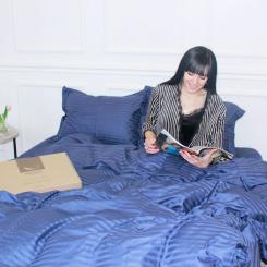 Постельное белье MirSon Satin 30-0020SmokyBlue 160х220 Сімейний Фото 6