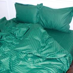 Постельное белье MirSon SatinStripe 30-0017Green 175х210 Двоспальний Фото 1