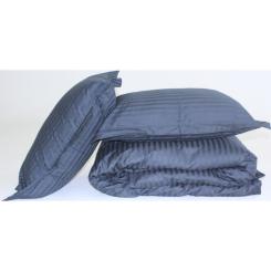 Постельное белье MirSon SatinStripe 30-0021DarkBlue 200х220 Євро Фото 7