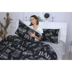 Постельное белье MirSon Бязь 17-0510 Beer Bar blac Євро Фото 2