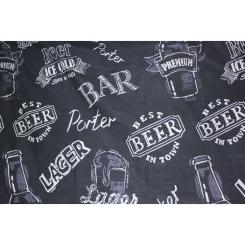 Постельное белье MirSon Бязь 17-0510 Beer Bar blac Євро Фото 4