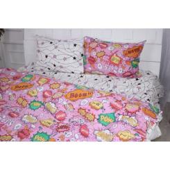 Постельное белье MirSon Бязь 17-0512 Bombs pink Сімейний 160x220 Фото 2