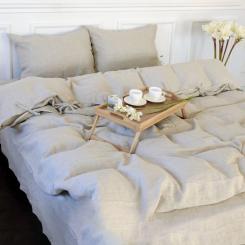 Постельное белье MirSon Лен Grey sky 220х240 Фото