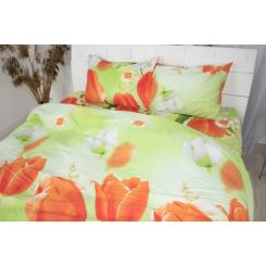 Постельное белье MirSon Сатин 22-1287 Tulips Двуспальный Фото 1