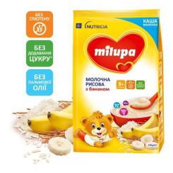 Детская каша Milupa Молочная Рисовая с бананом 210 г Фото