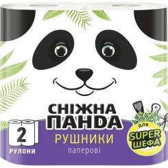 Бумажные полотенца Сніжна Панда 2 шари 2 рулони Фото