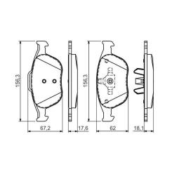 Тормозные колодки Bosch 0 986 424 701 Фото 1