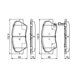 Тормозные колодки Bosch 0 986 494 691 Фото 2