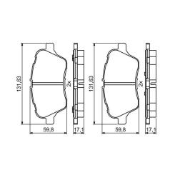 Тормозные колодки Bosch 0986494792 Фото 1