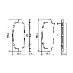 Тормозные колодки Bosch 0986494838 Фото 2
