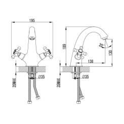 Смеситель Corso BRENTA FE-2A152K (9679004) Фото 3