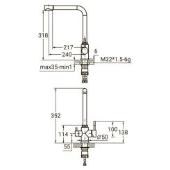 Смеситель AQUATICA KT-4B770P Фото 5