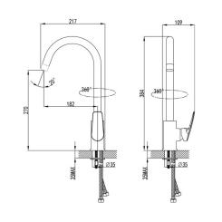 Смеситель Corso SERIO DC-5B146C (9626100) Фото 3
