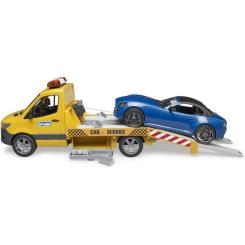 Спецтехника Bruder автомобиль MB Sprinter эвакуатор с родстером Фото 6