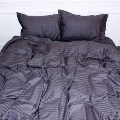 Пододеяльник MirSon Satin Stripe 30-0012 Dark Gray 143х210 см Фото