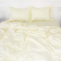 Пододеяльник MirSon Satin Stripe 30-0002 Soft Yellow 160х220 см Фото