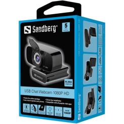Веб-камера Sandberg Streamer Chat Webcam 1080P HD Black Фото 3