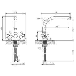 Смеситель Kroner Rhein-C033 Фото 6