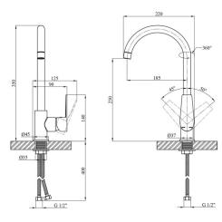 Смеситель Kroner Eifel-C030 Фото 6