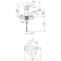 Смеситель Kroner Konstante-C011 Фото 5