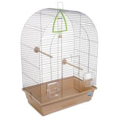 Клетка для птиц Природа "Арка" 44x65x28 см хром/бежевая Фото