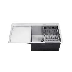 Мойка кухонная Kroner Geburstet-7849RHM Фото 3