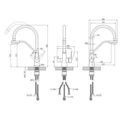 Смеситель Kroner Klassisch-ESG03817BLK Фото 8