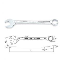 Ключ Toptul комбинированный 27мм Hi-Performance Фото 1