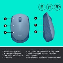 Мышка Logitech M171 Blue Grey Фото 6