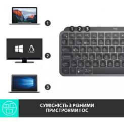Клавиатура Logitech MX Keys Mini Wireless Illuminated UA Graphite Фото 5