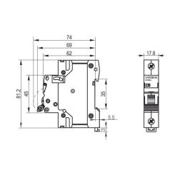 Автоматический выключатель Videx RS6 RESIST 1п 40А 6кА С Фото 3