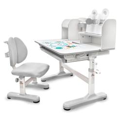Парта со стулом Evo-kids Panda XL grey Фото