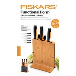 Набор ножей Fiskars Functional Form Bamboo 5 шт Фото 2