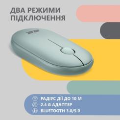 Мышка 2E MF300 Silent Wireless/Bluetooth Ashen Green Фото 4