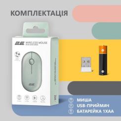 Мышка 2E MF300 Silent Wireless/Bluetooth Ashen Green Фото 6