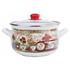 Кастрюля Gusto "Квітковий сад" 24 см 5,7 л Фото
