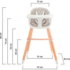 Стульчик для кормления Kinderkraft Sienna Gray Фото 10