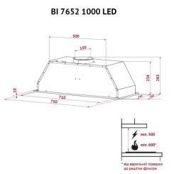 Вытяжка кухонная Perfelli BI 7652 WH 1000 LED Фото 11