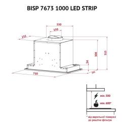 Вытяжка кухонная Perfelli BISP 7673 WH 1000 LED Strip Фото 10
