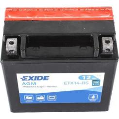 Аккумулятор автомобильный EXIDE AGM 12Ah (+/-) (200EN) Фото 1