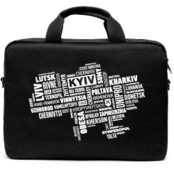 Сумка для ноутбука Vinga 14" NB1402 Black, white print Фото 1