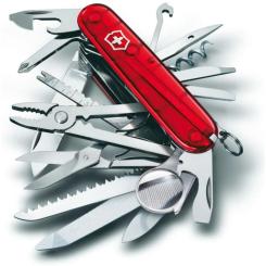 Нож Victorinox Swisschamp Transparent Red Фото 1